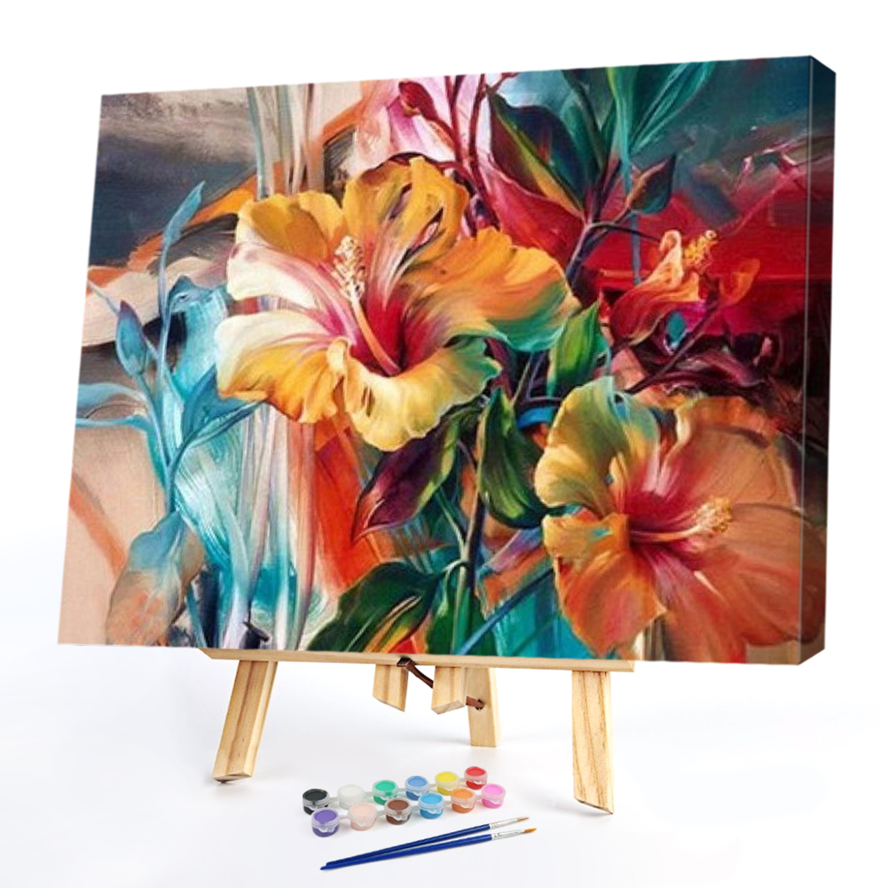 

40*30CM Paint By Numbers-Gorgeous Flowers, 501 Original