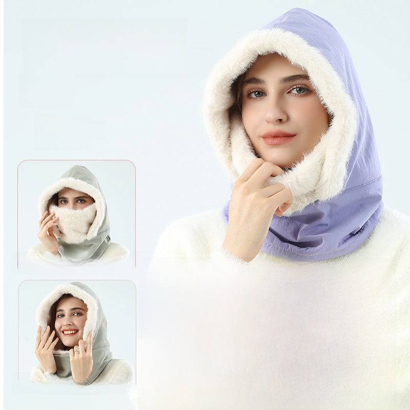 Ski Hat Head Cover Polar Fleece Scarf Scarf Face Protection Neck Integrated Cycling Cold-proof Outdoor Sports Warm