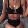 Gioiacombo&trade; Costume da bagno spaccato sexy con bottoni rotondi