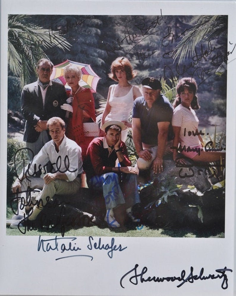 GILLIGANS ISLAND cast SIGNED Photo Poster painting X8 Bob Denver, Alan Hale Jr., Jim Backus, Natalie Schafer, Tina Louise ++ wcoa