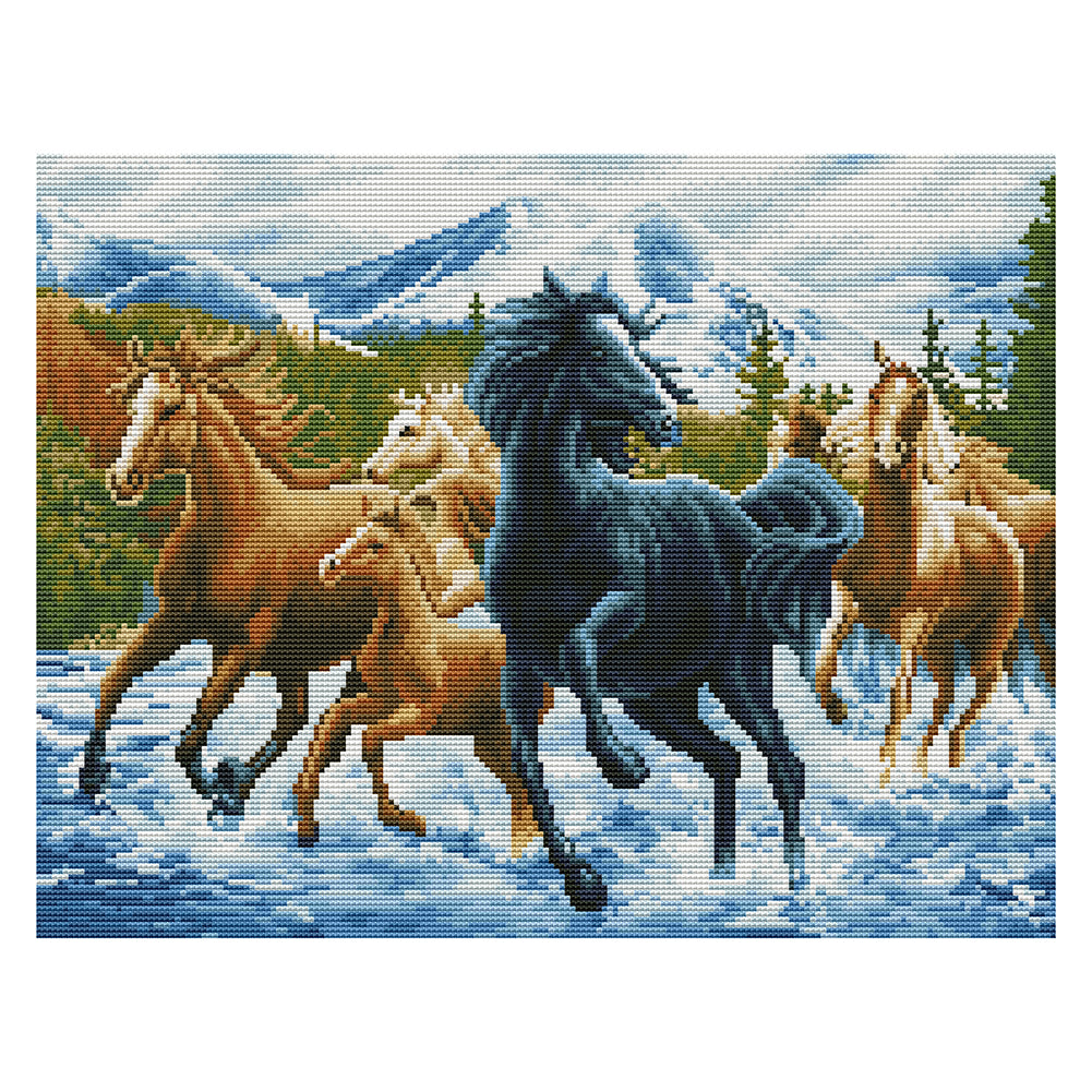 11CT  Stamped  Cross Stitch - 50*40CM gbfke