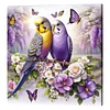 Framed Diamond Painting - Full Round Drill - Flowers and Birds (25x25cm)