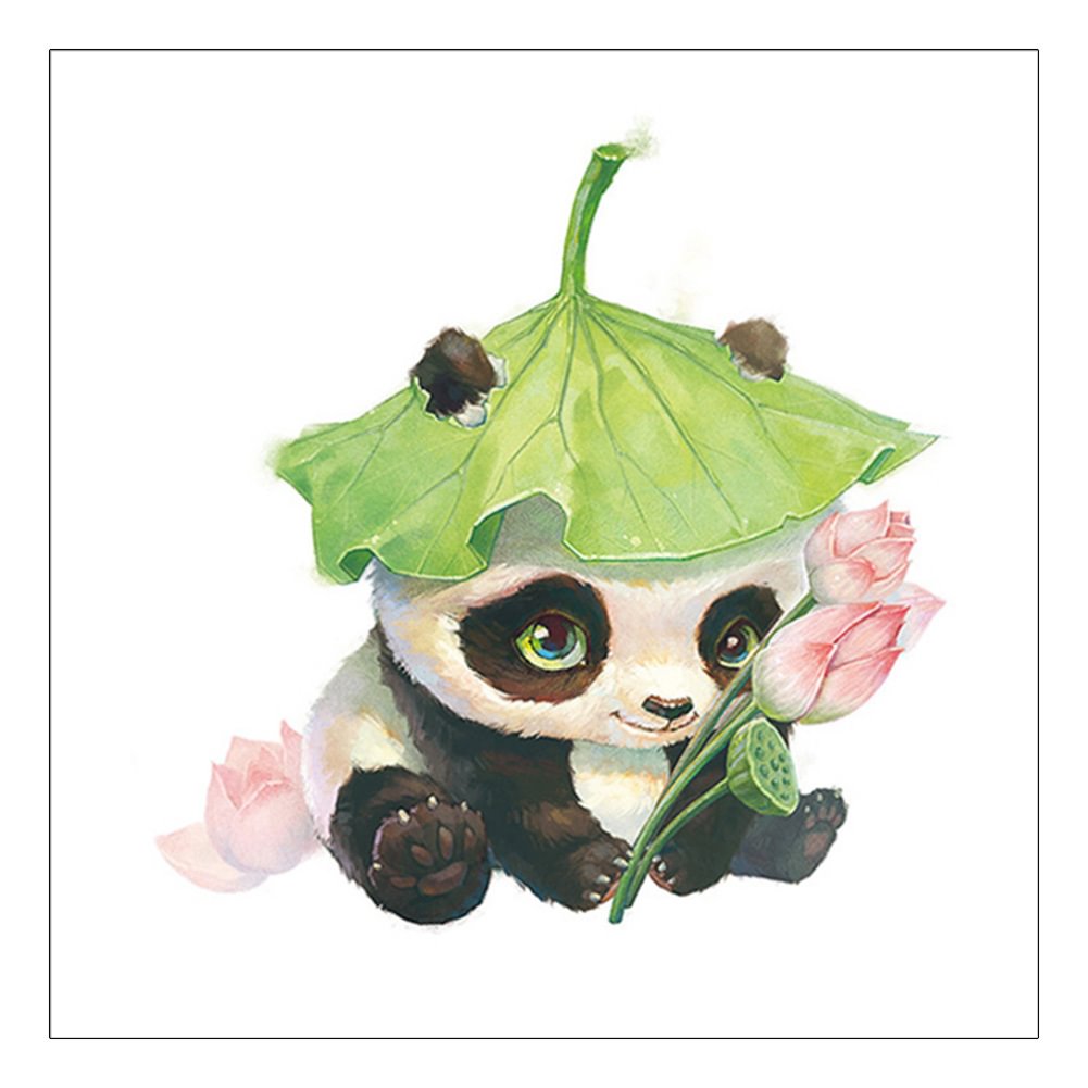 Diamond Painting - Full Round - Lovely Panda(30*30cm)