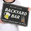 [Big Size]Welcome To Our Backyard Bar - Vintage Metal Signs - 30*40cm - Warning