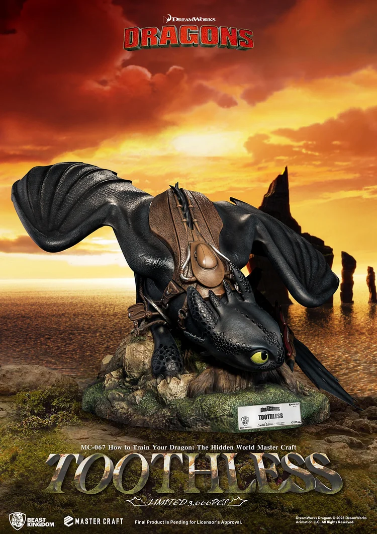 PREORDER Beast Kingdom Dream Works Dragons Toothless (MC067) Statue(GK)