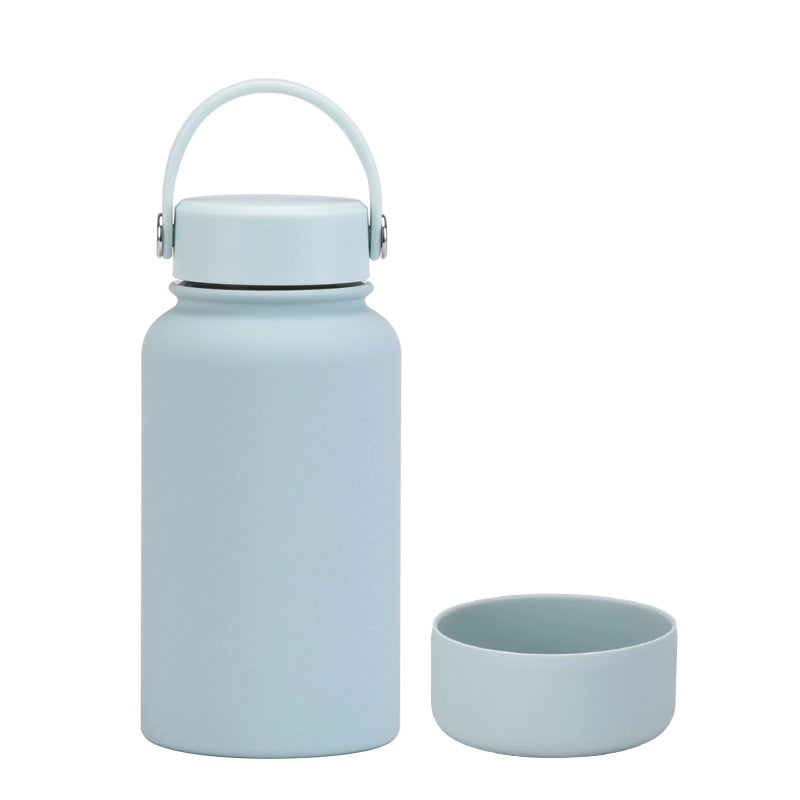 Casual Solid Color Stainless Steel Silica Gel Water Bottles 1 Piece