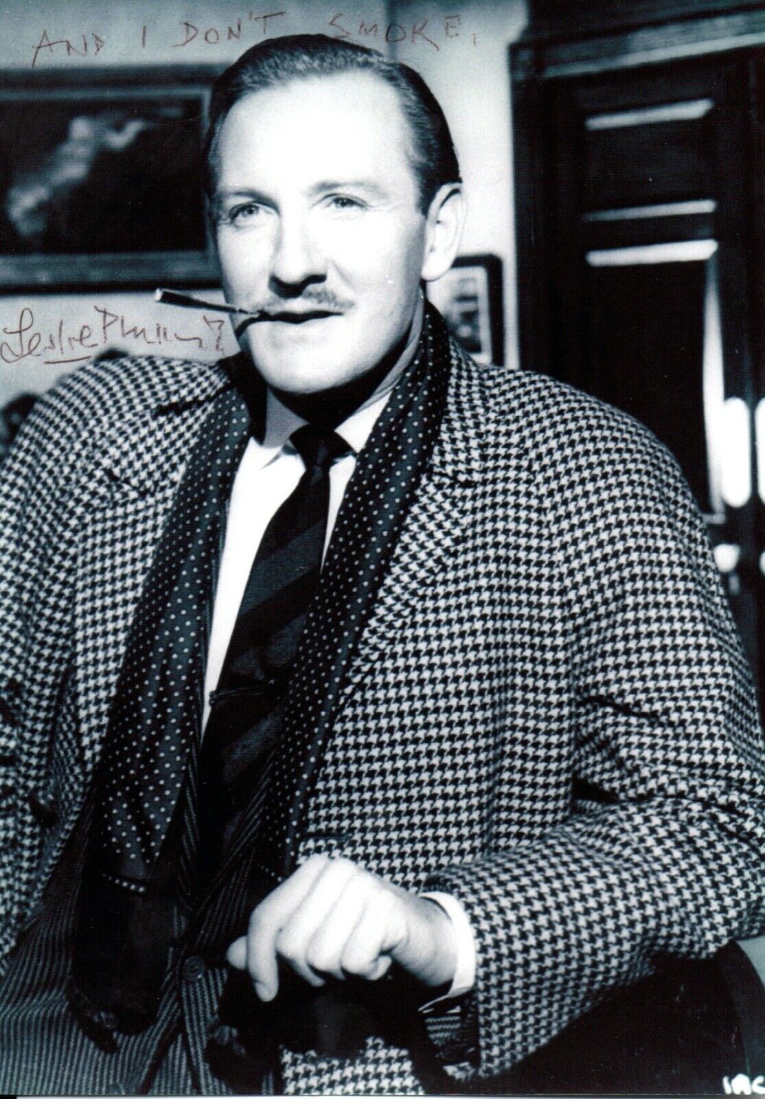 Leslie Phillips Comedy Film Actor Signed Photo Poster painting 12x8