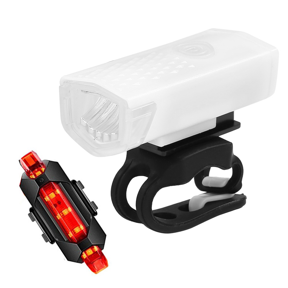 

2pcs Bicycle Mtb Bike Light Xpe Led Rechargeable Headlight Taillight Set, 501 Original