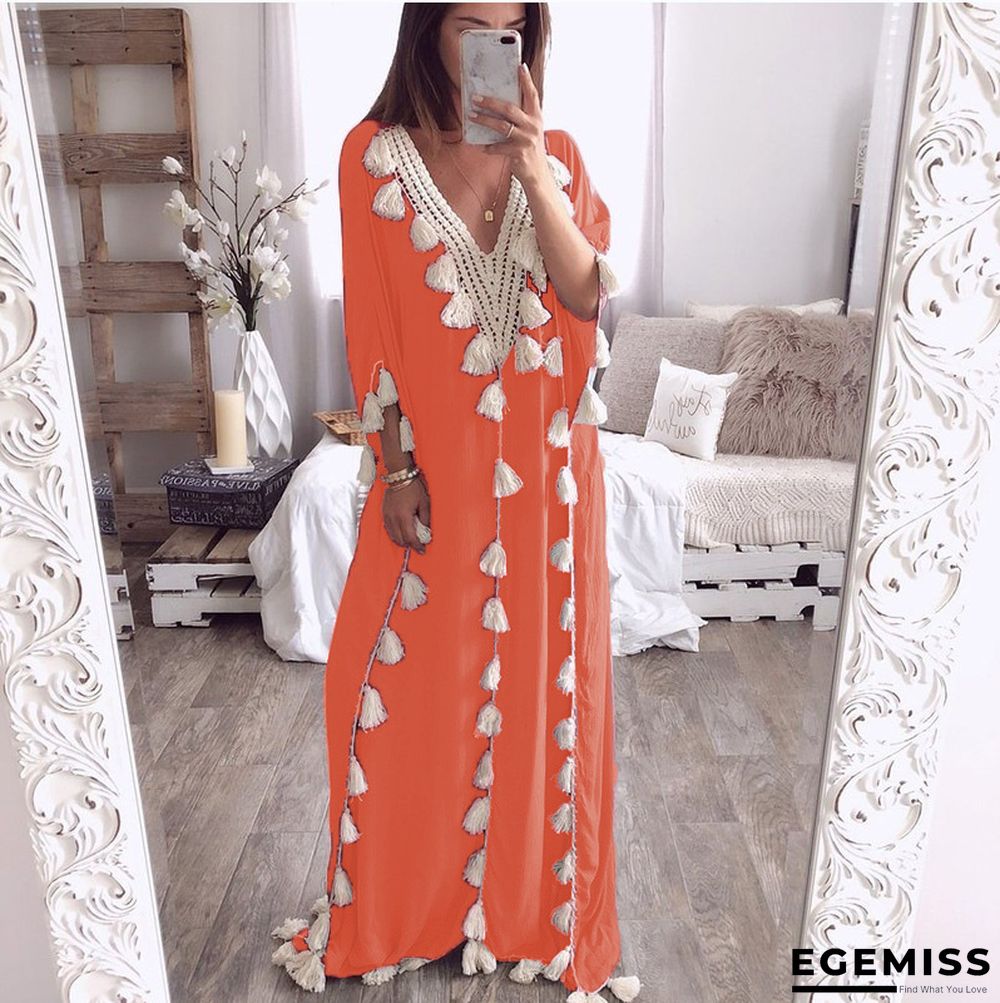 Large Gown V-neck Evening Dress Dress | EGEMISS