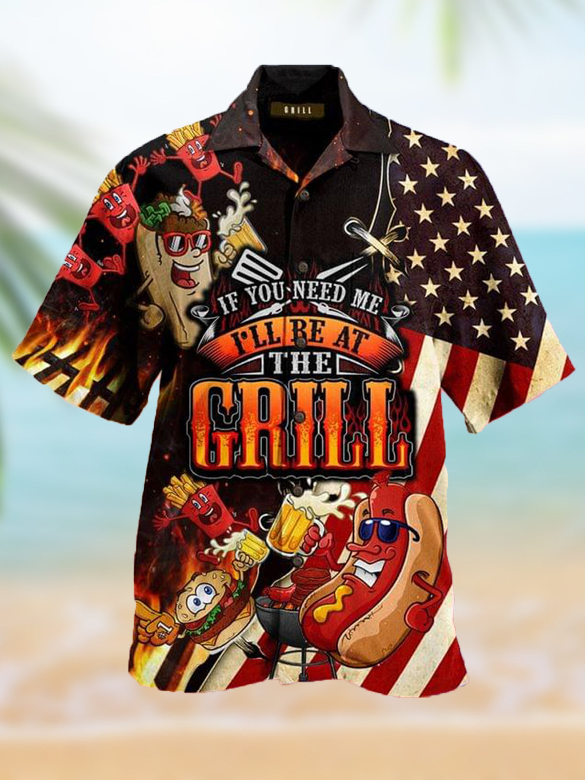 Men's Plus Size Contrast Color Cuban Collar Hawaiian Shirt PLUSCLOTHESMAN