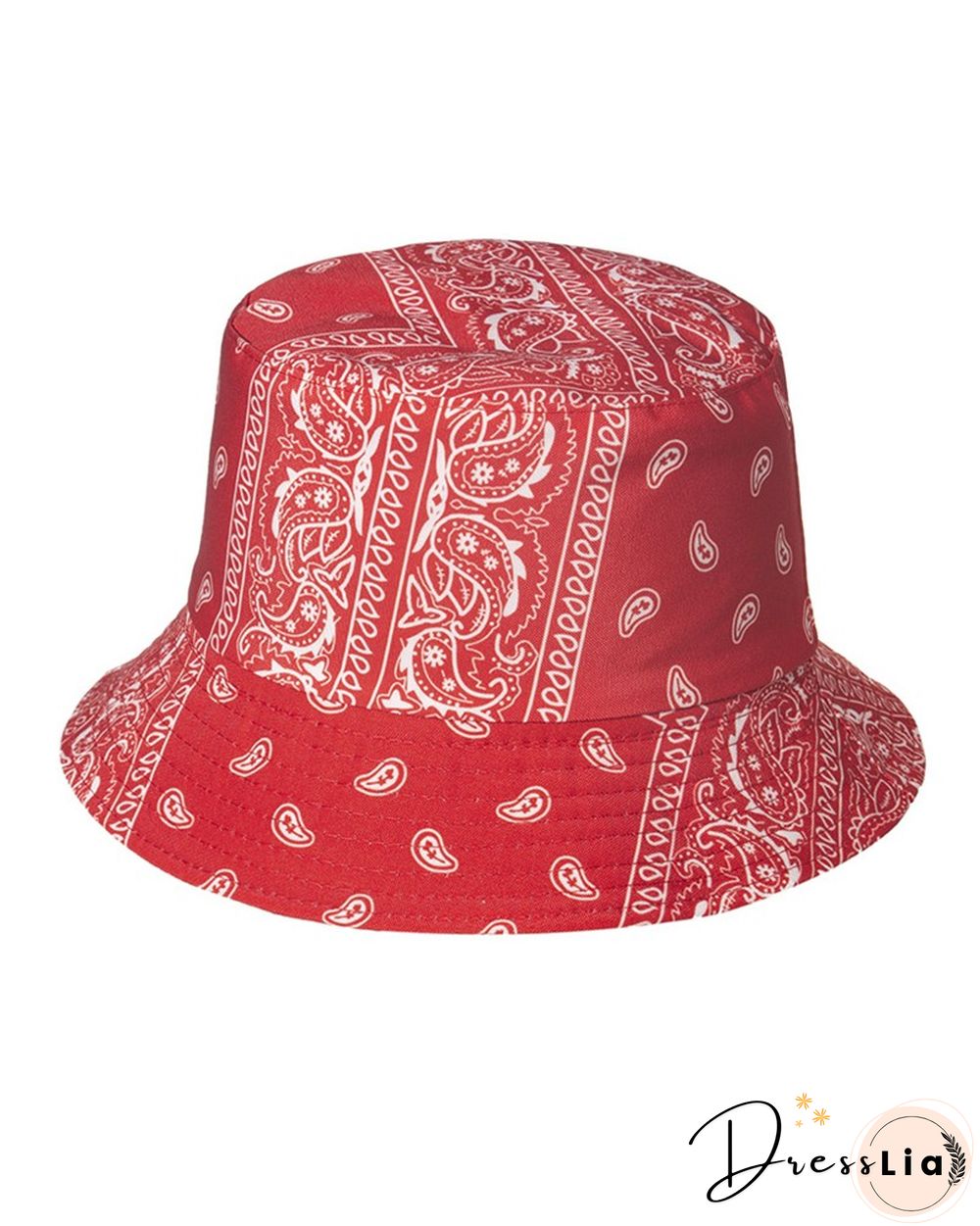 Paisley Print Bucket Hat Outdoor Sun UV Protection Casual Fishing Cap