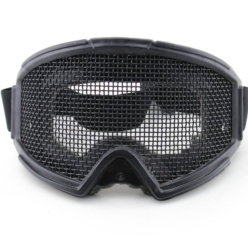 Men's Tactical Outdoor Sports Steel Mesh Goggles