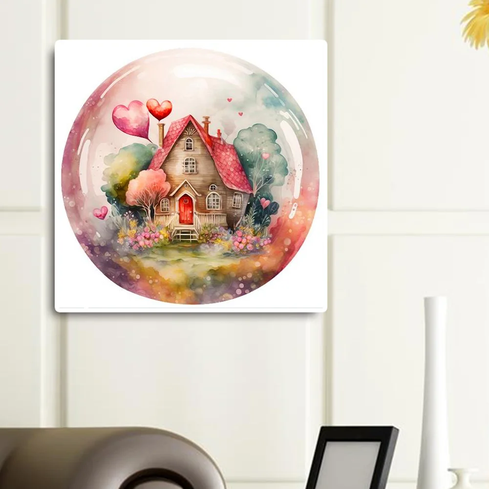 Full Round Diamond Painting 30*30cm - Small House In The Forest