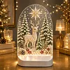 DIY Diamond Art LED Night Light &ndash; Light-Up Table Decor, Double-Sided Printed DIY Crystal Pearl Painting Decoration for Christmas & Holiday Gifts