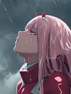 Rainy Zero Two Decorative Painting - DARLING in the FRANXX - Xingkong Studio