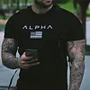ALPHA FLAG ATHLETI-FIT T-shirt-black by Inlyline
