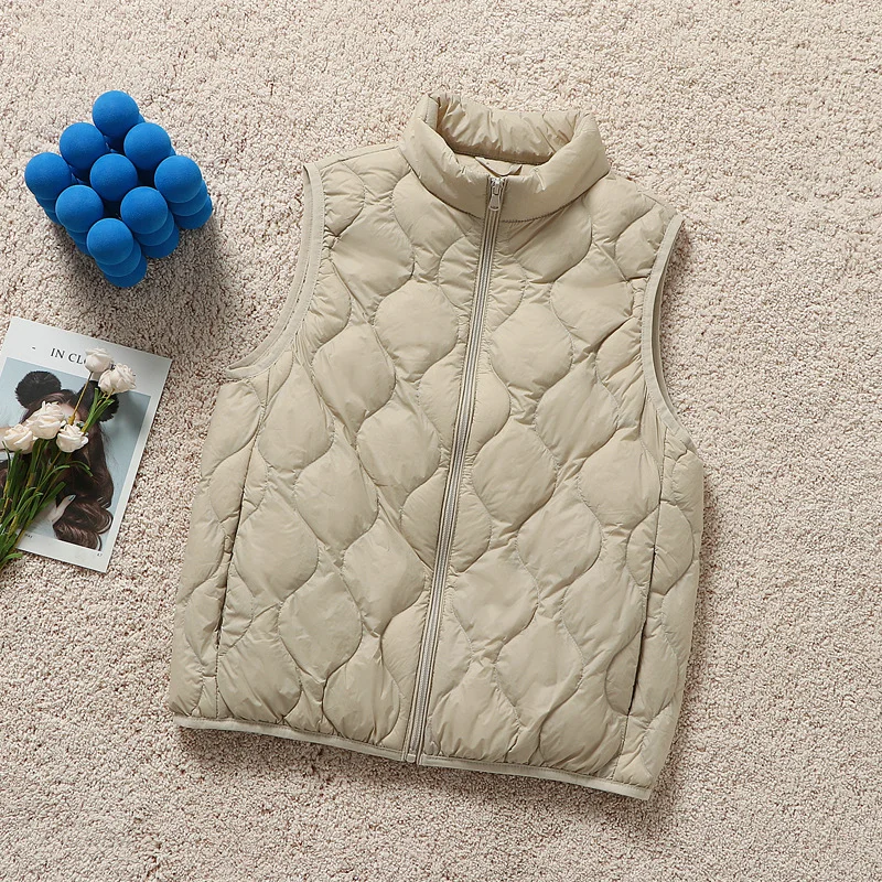 Woherb Autumn And Winter New Down Jacket Vest Female Short Stand Collar Leisure Light Vest Warm Large Size Sleeveless Coat-Outfit Ideas