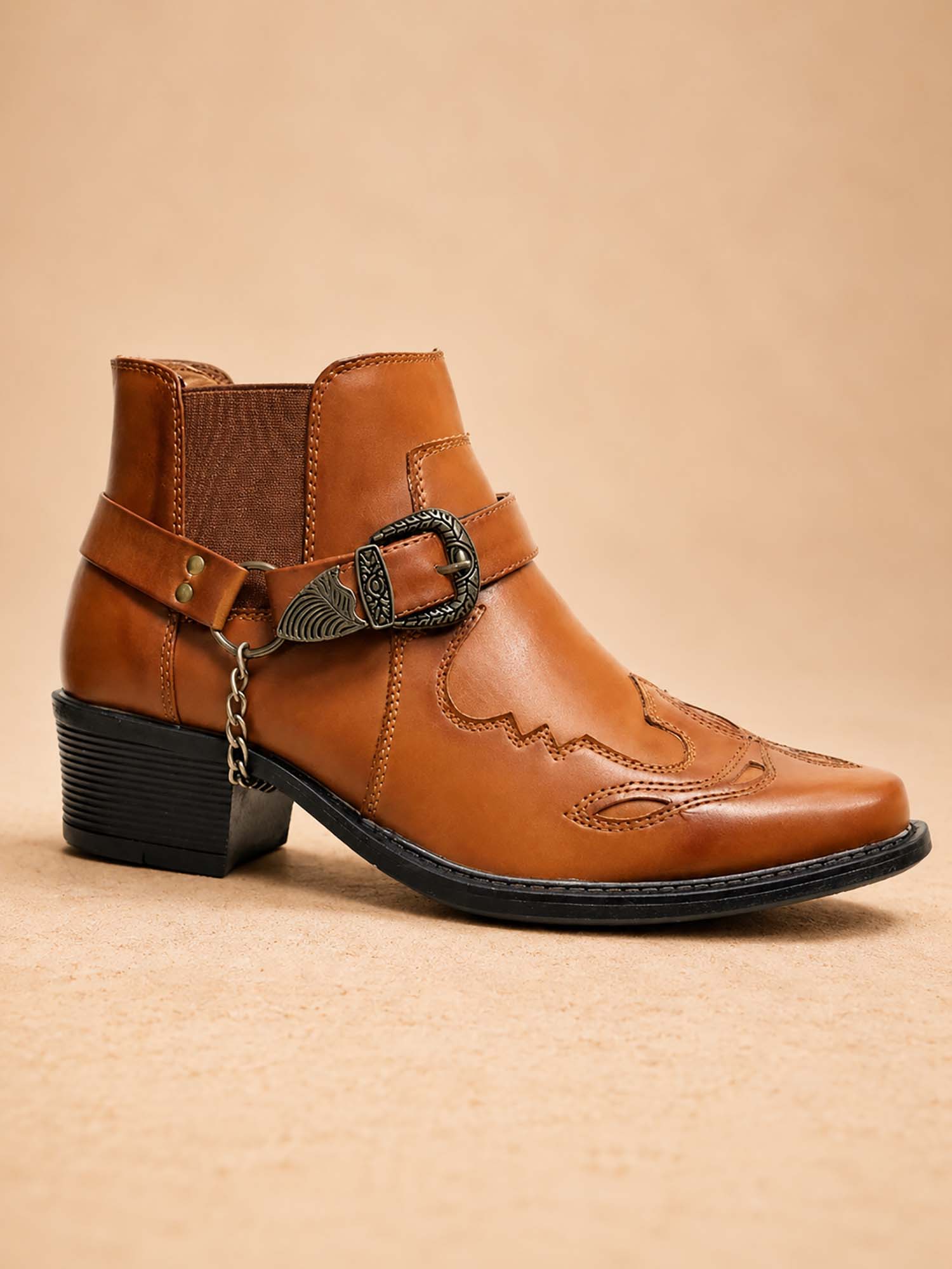 Perfect for a Late-Night Rock Concert &mdash; Vintage Patina Roaring Dragon Embroidered Square-Toe Spring/Summer 2026 Men's Cowboy Boots