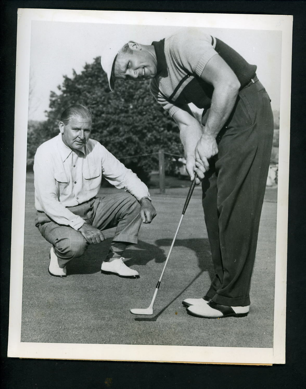 Joe Kirkwood Sr. and Jr. Philadelphia Inquirer Whitemarsh Club 1949 Press Photo Poster painting