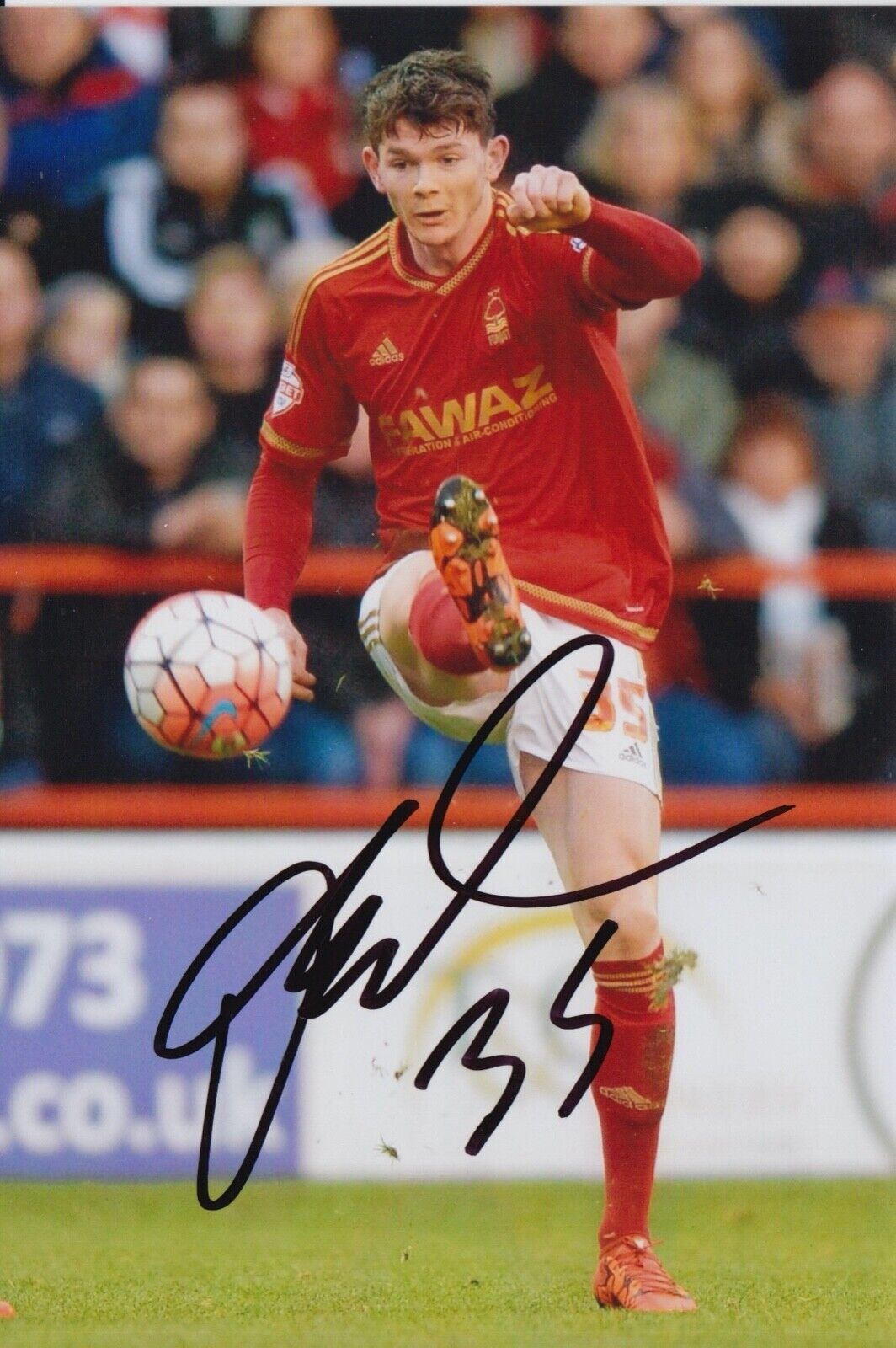 OLIVER BURKE HAND SIGNED 6X4 Photo Poster painting - FOOTBALL AUTOGRAPH - NOTTINGHAM FOREST 1.