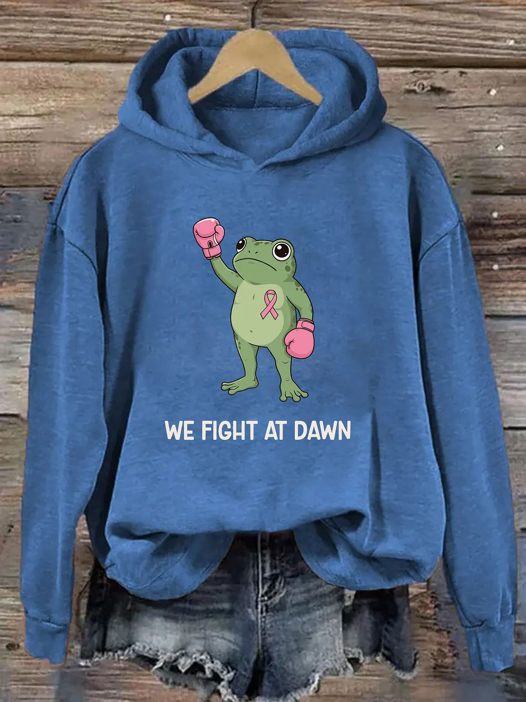 We Fight At Dawn Funny Frog Hoodie