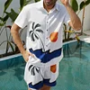 Gioiacombo&trade; Set manica corta da uomo con stampa foglia di sole