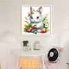 Cute Rabbit-18CT Stamped Cross Stitch 20*20cm/7.87*7.87in