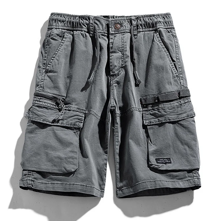 Men'S Cargo Shorts Elastic Waist Casual Lightweight Pocket Summer Outdoor Work Wear Shorts Fuzzy Hiking Cargo Pants