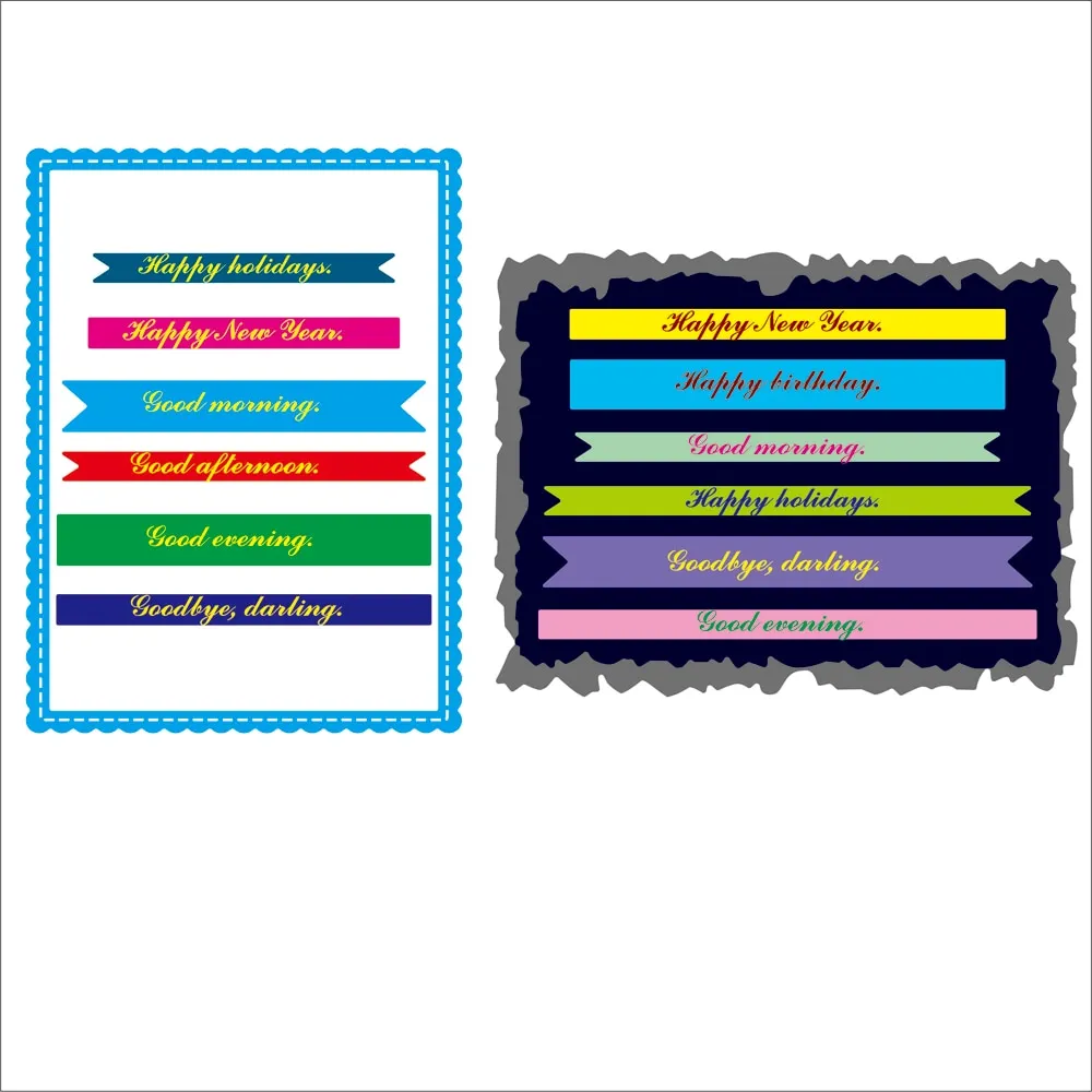 12 with logo labels Metal cutting Dies template scrapbook Photo album production DIY process handicraft stamping dies
