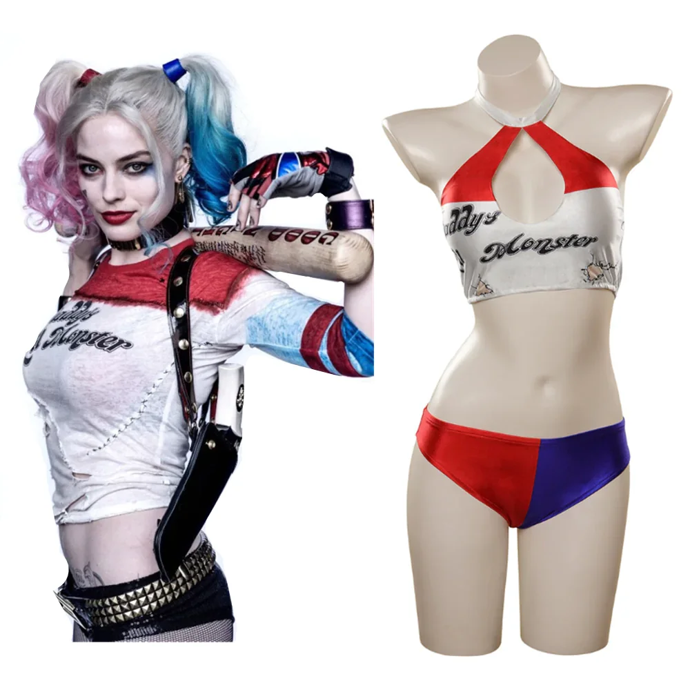 Harley Quinn / Harleen Quinzel Cosplay Costume Sexy Swimsuit Outfits Halloween Carnival Suit