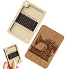 Wooden Needle Box Built-in Strong Magnet Needles Storage Holder with Lid Pin Organizer for Quilters Sewers Craft Supplies Gift