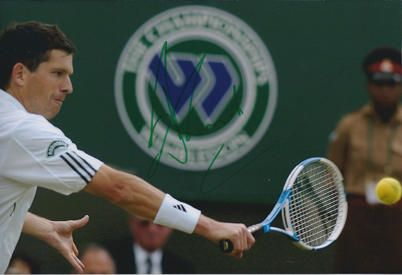 Tim HENMAN Signed 12x8 Autograph Photo Poster painting AFTAL COA Wimbledon Tennis Legend