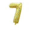10PCS Ice Cream Cookie Themed 0 - 9 Numbers Aluminum Film 32" Balloons Catering Dessert Birthday Party Decors