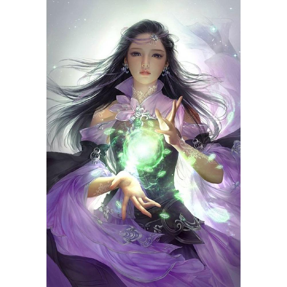 

30*40CM-Fantasy Girl-Round Drill Diamond Painting, 501 Original