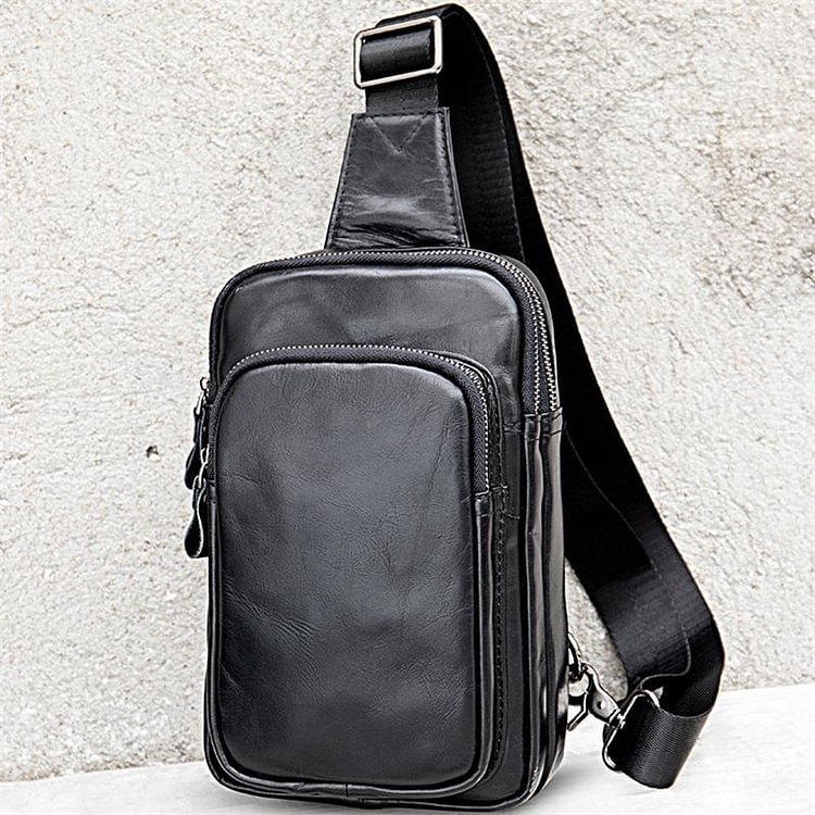 Leather Outdoor Casual Chest Bag Crossbody Bag