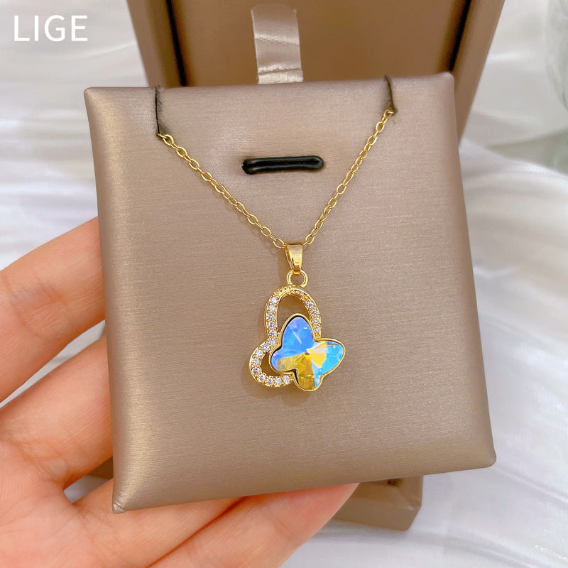 Moon Geometric Stainless Steel Stainless Steel Necklaces