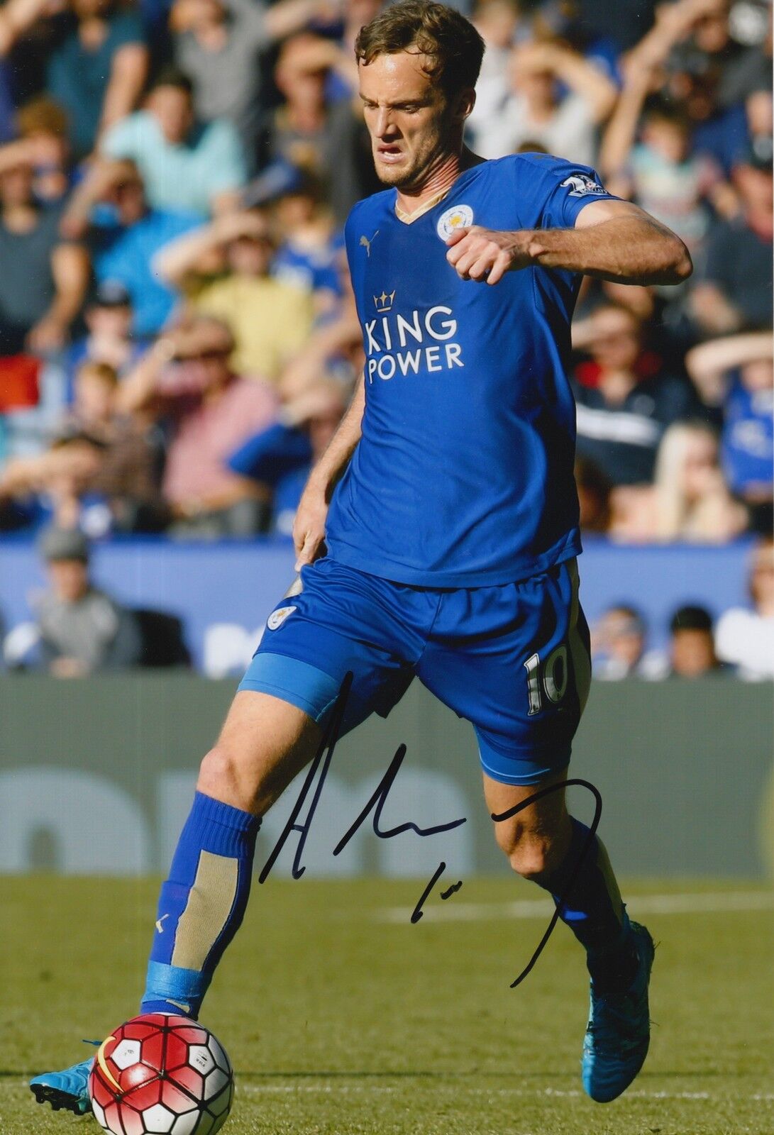 LEICESTER CITY HAND SIGNED ANDY KING 12X8 Photo Poster painting 6.