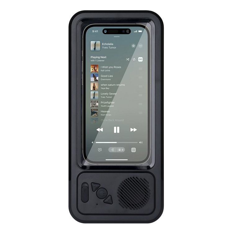 Waterproof Bathroom Phone Holder Bluetooth Speaker Touch Screen Mount