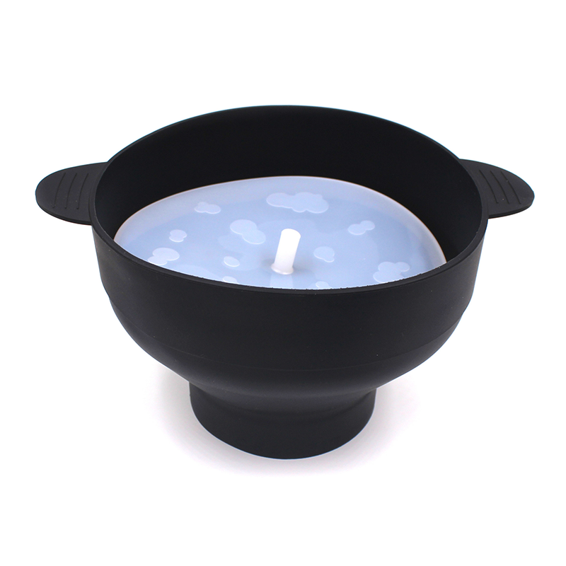 Collapsible Silicone Popcorn Bowl (with handles)