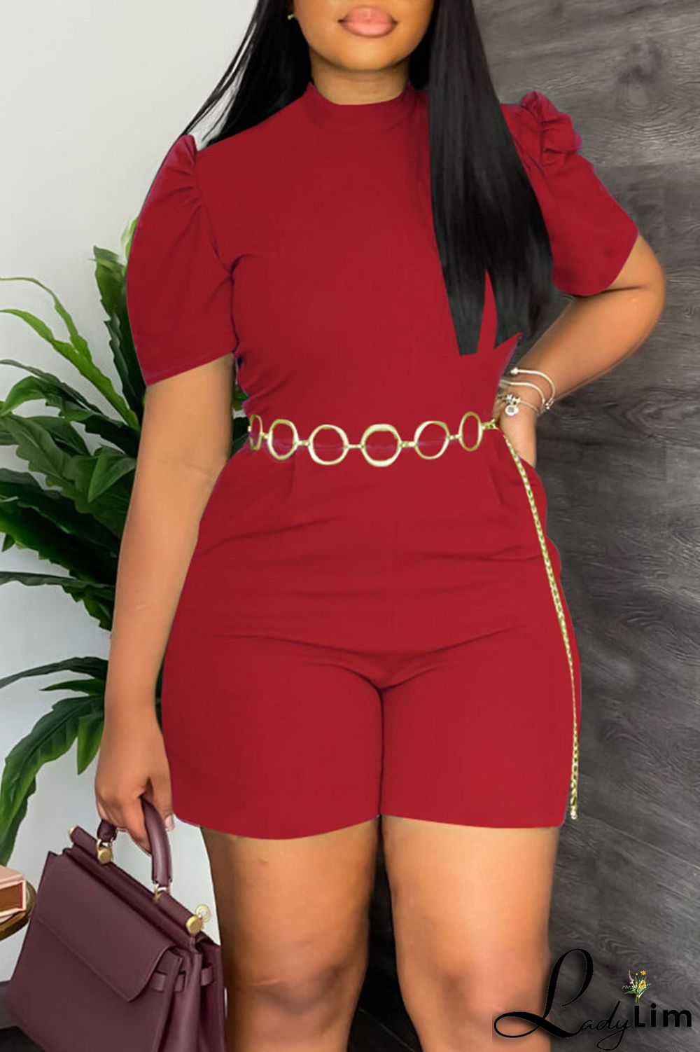 Black Casual Solid Patchwork With Belt O Neck Straight Jumpsuits