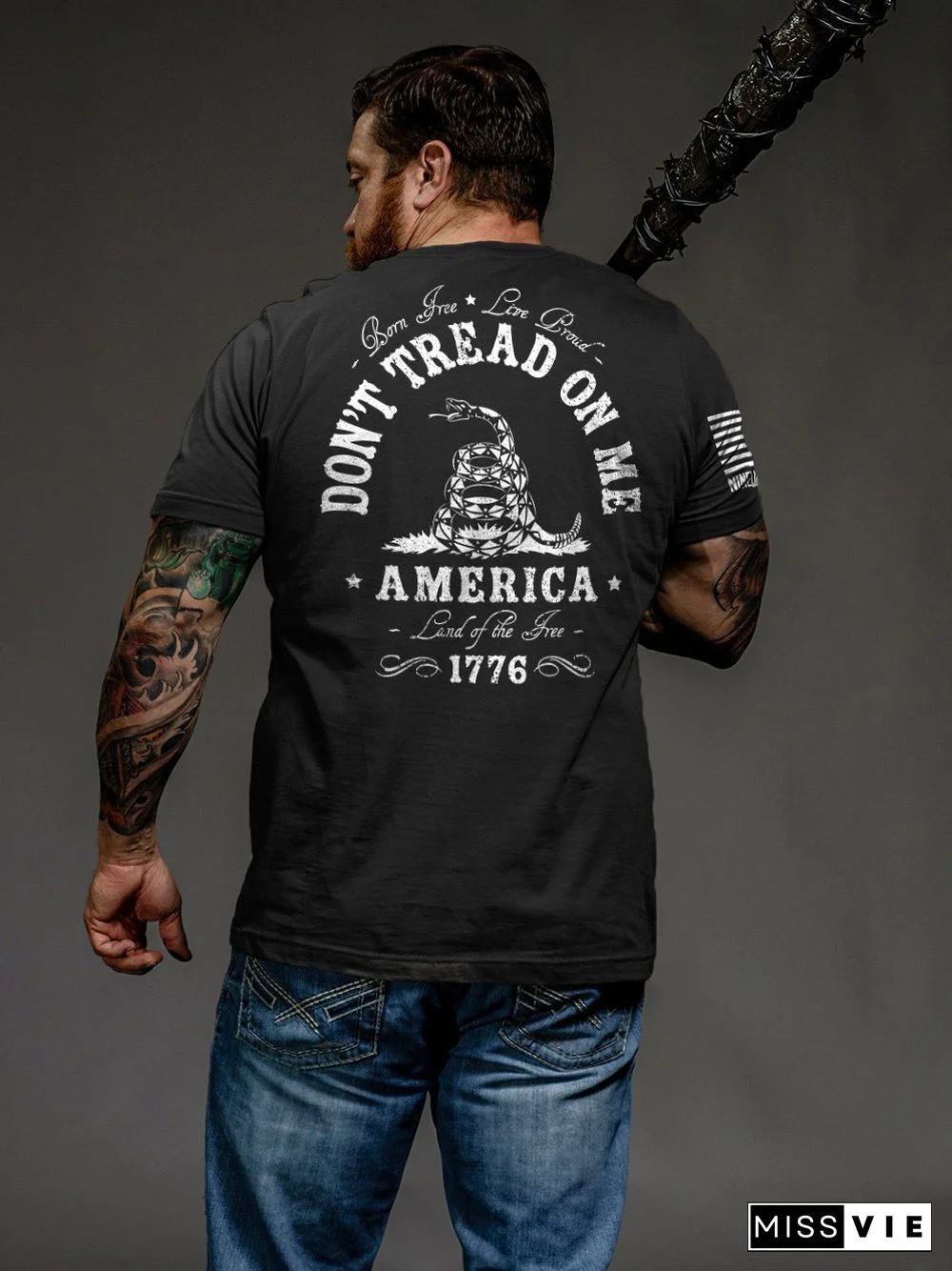 Men's Don'T Tread On Me Print T-Shirt