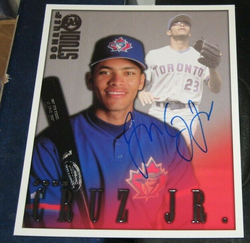 Jose Cruz Jr Toronto Blue Jays SIGNED 1998 Donruss Studio 8x10 Jumbo ROOKIE Card