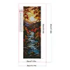 5D DIY Full Round Stained Glass Partial AB Diamond Painting Girl Beast 35x35cm (B)