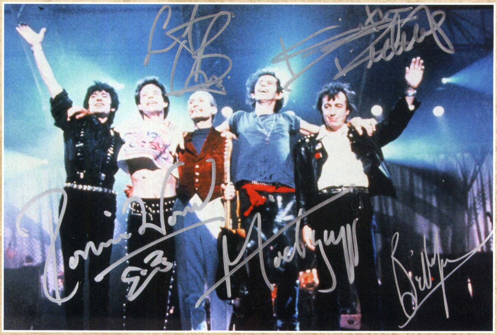 THE ROLLING STONES Signed 'Live' Photo Poster paintinggraph - Rock Band - preprint