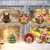 Christmas Acrylic Diamond Painting Ornament Kit 6Pcs for Adults