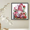 >SALE<5D DIY Partial Special Shaped Drill Diamond Painting Heart Gnome Decor 30x30cm