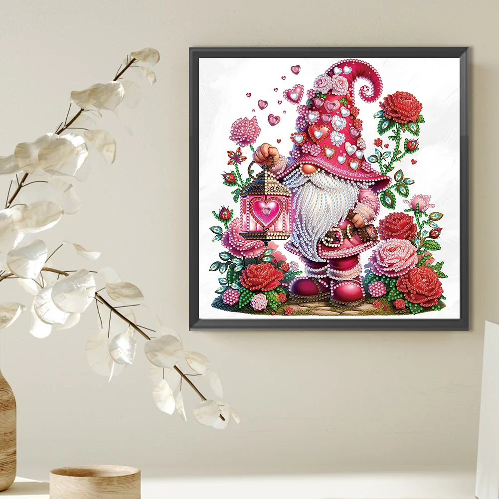 Diamond Painting - Partial Special Shaped Drill - Love Gnome(Canvas|30*30cm)