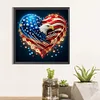 Amerikanische Flagge Unabhängigkeitstag - speziell geformte Diamantmalerei - 30*30cm