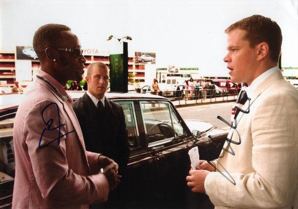 Matt Damon & Don Cheadle autograph 8x12