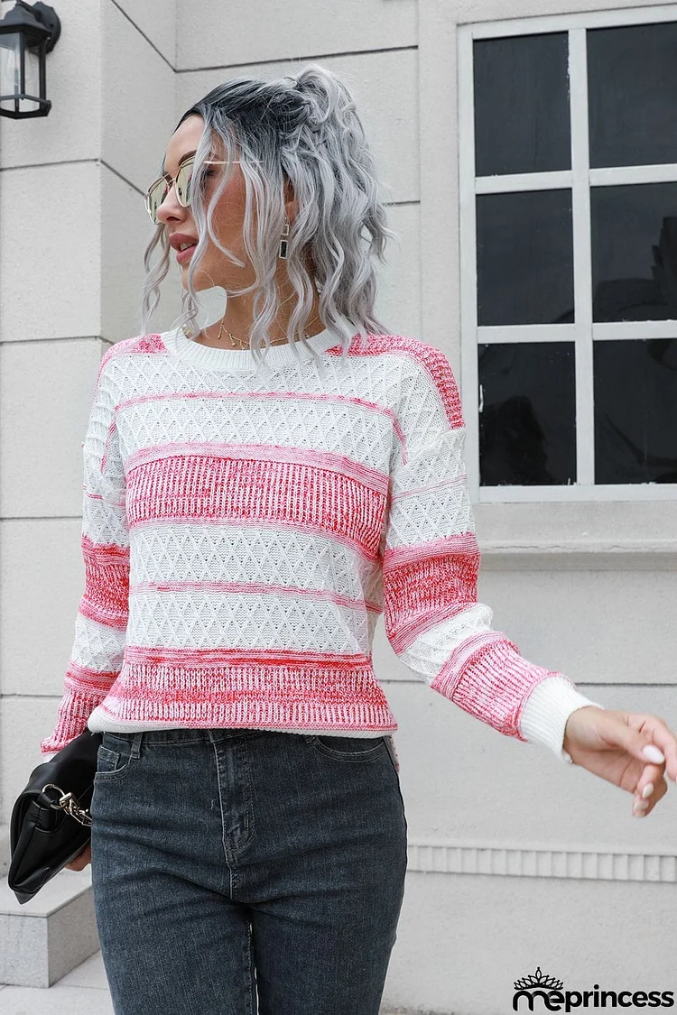 Two-Tone Slit Sweater